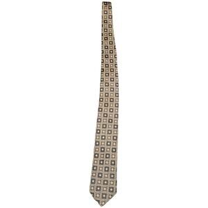 Bruno Piattelli 100% Silk Tie - Black Beige Geometric Elegance
